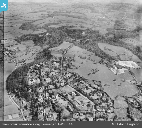 EAW000446 ENGLAND (1946). Housing and woodland along the Macclesfield