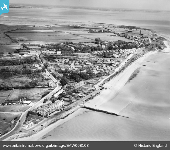 eaw008108 ENGLAND (1947). Hall Lane, Cliff Parade and The Naze, Walton