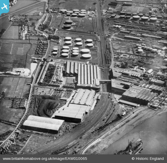 Eaw010065 England 1947 Thames Board Mills Purfleet 1947 Britain From Above 