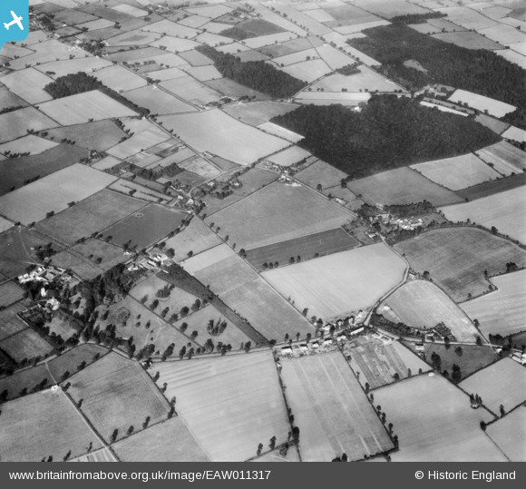 eaw011317 ENGLAND (1947). Free Wood, Broom Hall and the village ...