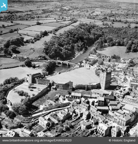 EAW023520 ENGLAND (1949). The Castle and River Swale, Richmond, 1949 ...