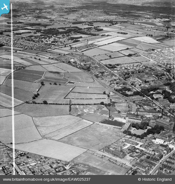 EAW025237 ENGLAND (1949). The Leigh Worsted Mills and the surrounding ...