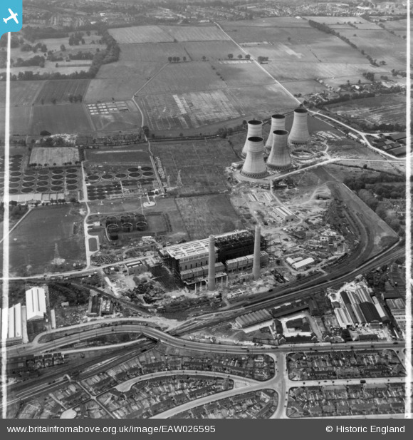 EAW026595 ENGLAND (1949). Croydon B Power Station And Cooling Towers ...