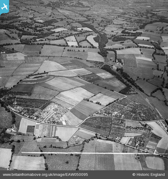 EAW050095 ENGLAND (1953). Station Road and orchards around Whaddon ...