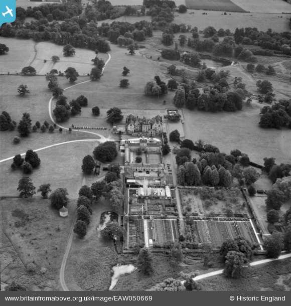 EAW050669 ENGLAND (1953). Parham House, Rackham, 1953 Britain From Above