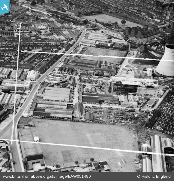 EAW051490 ENGLAND (1953). Industrial premises along Chase Road, North ...
