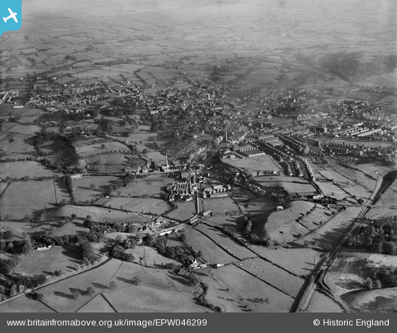 EPW046299 ENGLAND (1934). Macclesfield Road and the town, Leek, from ...