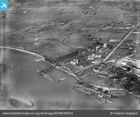 epw046551 ENGLAND (1935). Dagenham Docks, the Dagenham Marshes and the ...