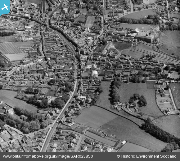 Sar023850 Scotland 1955 General View Lanark Lanarkshire Scotland An Oblique Aerial 