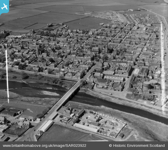 Sar023922 Scotland 1955 General View Thurso Caithness Scotland An Oblique Aerial 