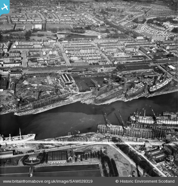 saw028319 SCOTLAND (1950). Glasgow, general view, showing Barclay ...