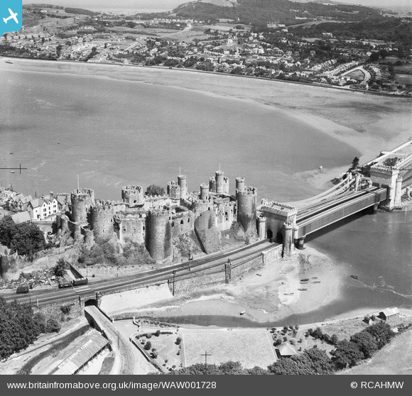 WAW001728 WALES (1946). View of Conwy showing castle | Britain From Above