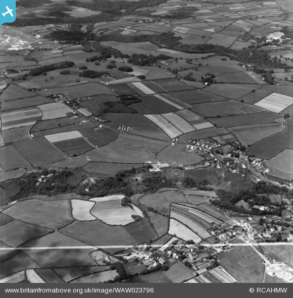 waw023796 WALES (1949). View down the Bishopston valley toward Pennard ...