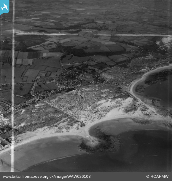 WAW026108 WALES (1949). View of Newton Burrows, Porthcawl showing ...