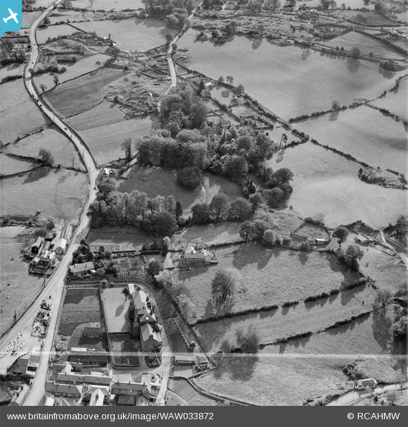 waw033872 WALES (1950). View of area south of Holywell showing Halkyn Road,  Stamford Dairy and Lluesty Hospital. Labelled Holywell Textile Mills Ltd.,  Highfield & Pistyll.