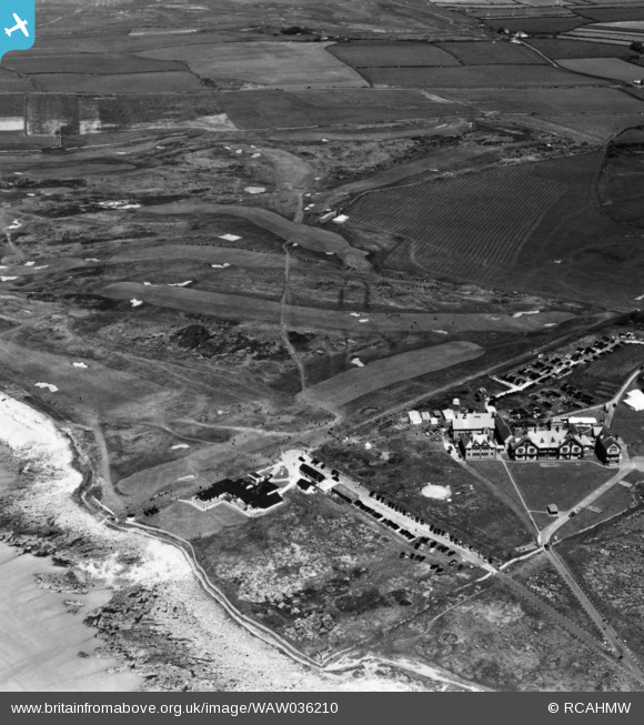 WAW036210 WALES (1951). View Of Royal Porthcawl Golf Club. Oblique ...