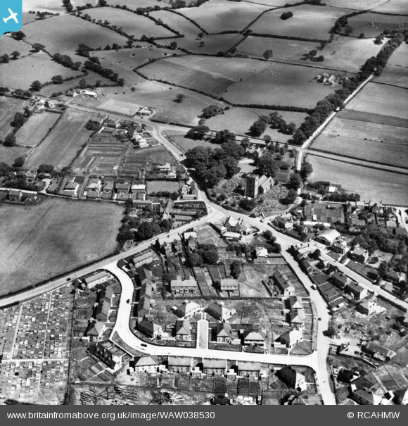 WAW038530 WALES. View of Hope, Flintshire, showing St Cynfarch's church