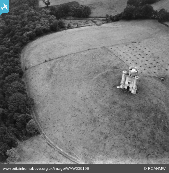 WAW039199 WALES (1951). View of Paxton's Tower, Llanarthney. Oblique ...