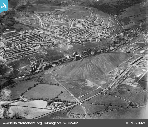 wpw032402 WALES (1930). View of Bargoed colliery looking from SE ...