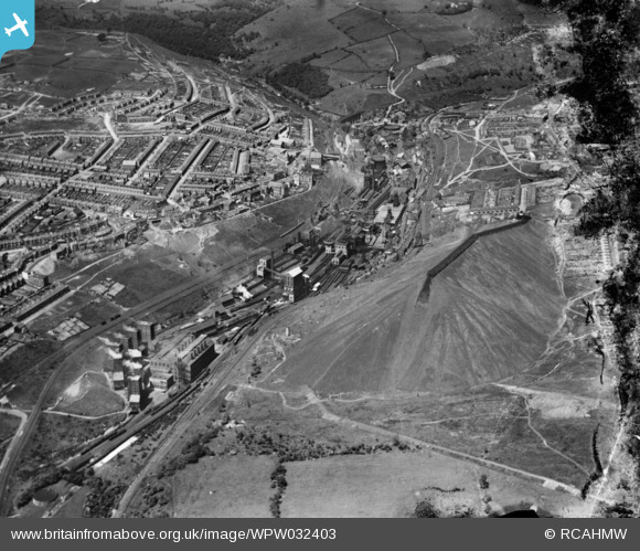 wpw032403 WALES (1930). View of Bargoed colliery looking from SE ...