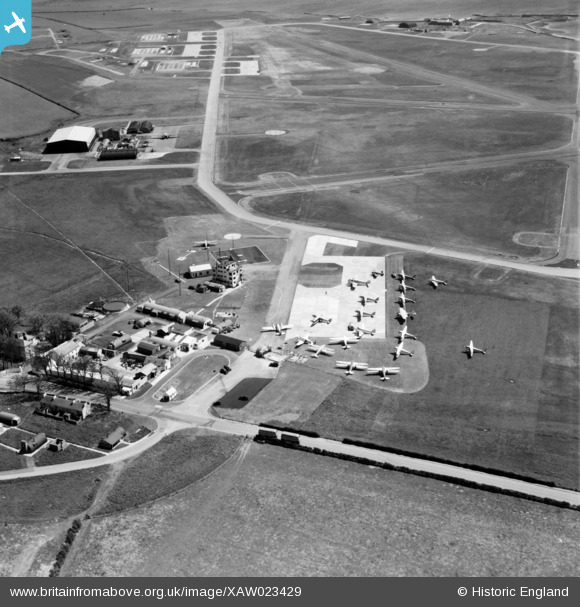 XAW023429 ISLE OF MAN (1949). Ronaldsway showing Aircraft, Ballasalla ...